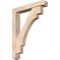 Ekena Millwork Merced Craftsman Smooth Bracket w/ Offset Brace, Douglas Fir, 5 1/2"W x 32"D x 40"H BKT0604X32X40MRC04SDF - alternate 1